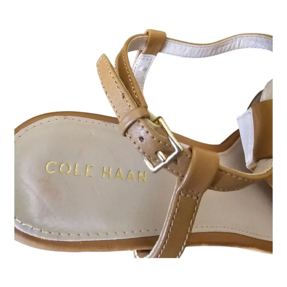 COLE HAAN Maddie Wedge Sandal in Pecan Tan W14236 - Size‎ 7 1/2